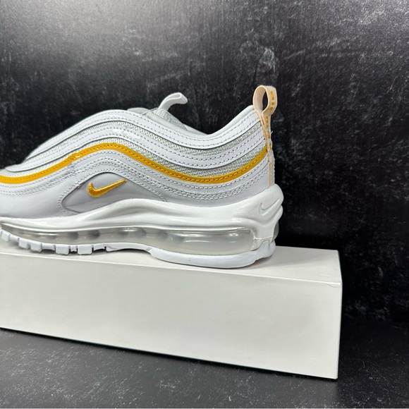 NIKE AIR MAX 97 WHITE UNIVERSITY GOLD WOMENS SHOES SIZE 5.5 YELLOW NEW - Picture 10 of 10